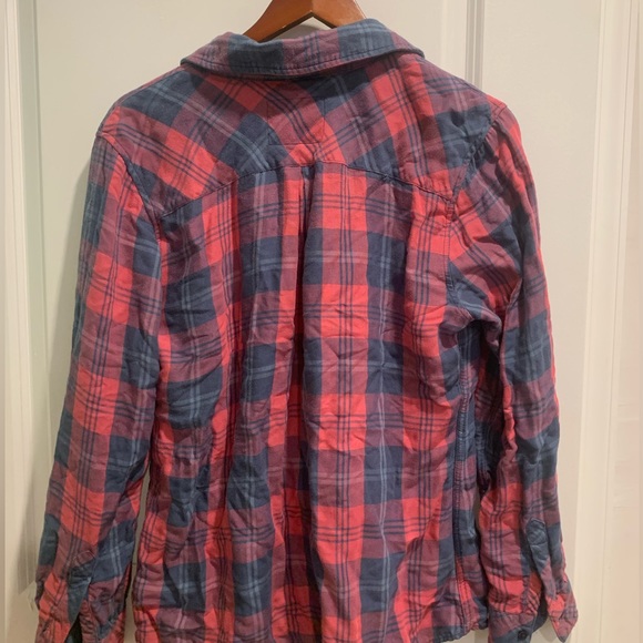 Rails Blue and Red Flannel Button Up - Picture 2 of 4